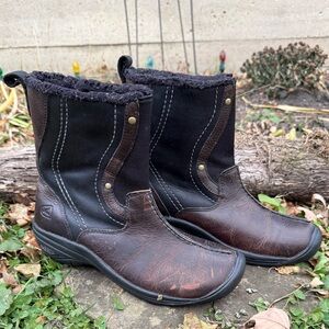 🪩Keen Dark Brown Chester Leather Boots